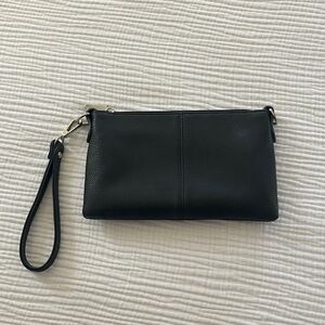 Elegant Black Leather Clutch